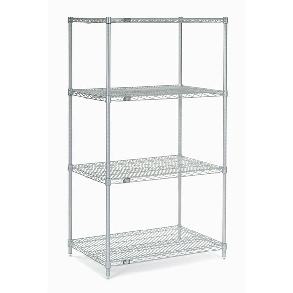Nexel Wire Shelving, Poly-Z-Brite, 30W x 14D x 74H 14307Z - main